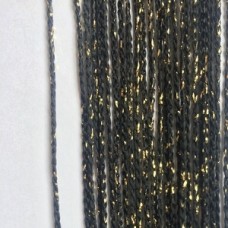 Нитяной занавес с золото люрекс шторы Tripolina NTL-9902, черный