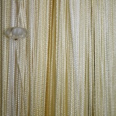 3м Нитяная штора радуга с ромбами №121, плотная