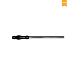 1м Штороводитель черный ⌀10 с ручкой для шторы, стальной